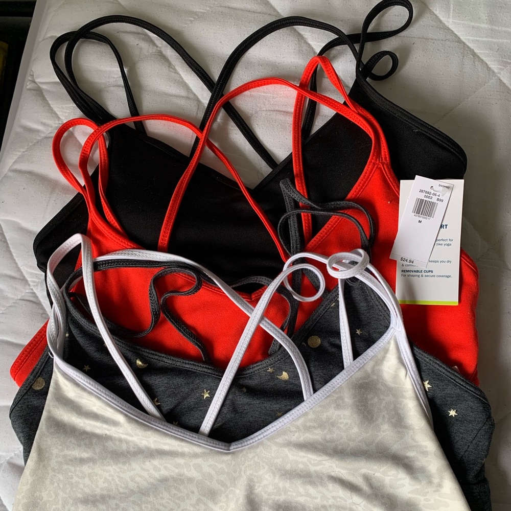 4 Old Navy light support sports bras
